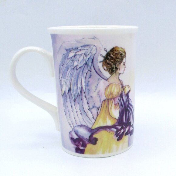 Angel Star Porcelain Angel Coffee Mug 2011 Wings Yellow Dress Design - Picture 4 of 6